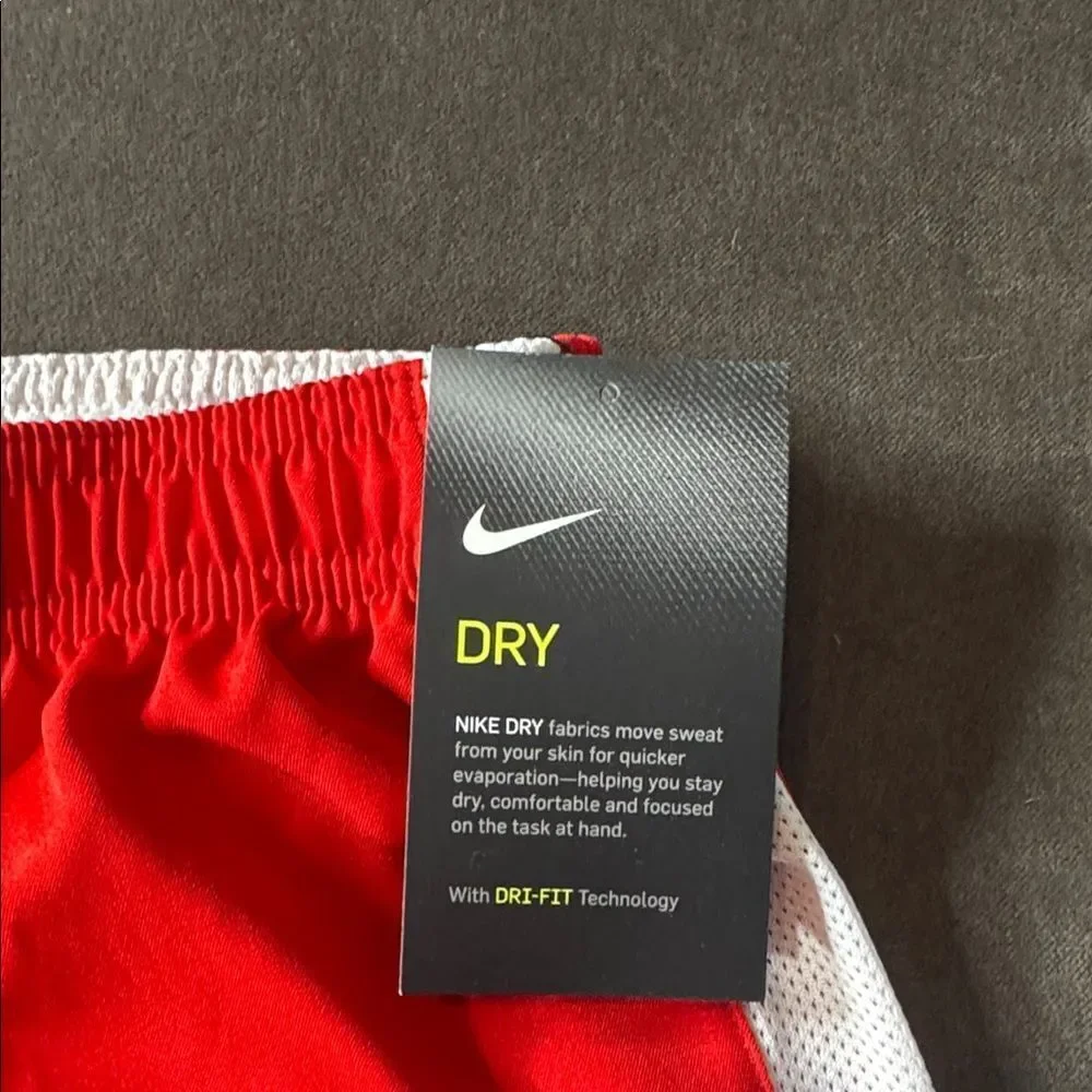 Nike Youth Unisex Red Sport Shorts Dry 894129-657 Size L NWT